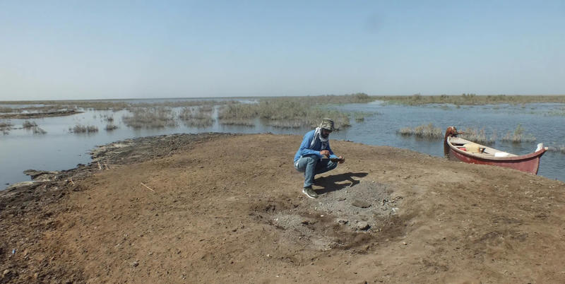 Flooding threatens many sites through ThiQar Province, Iraq.